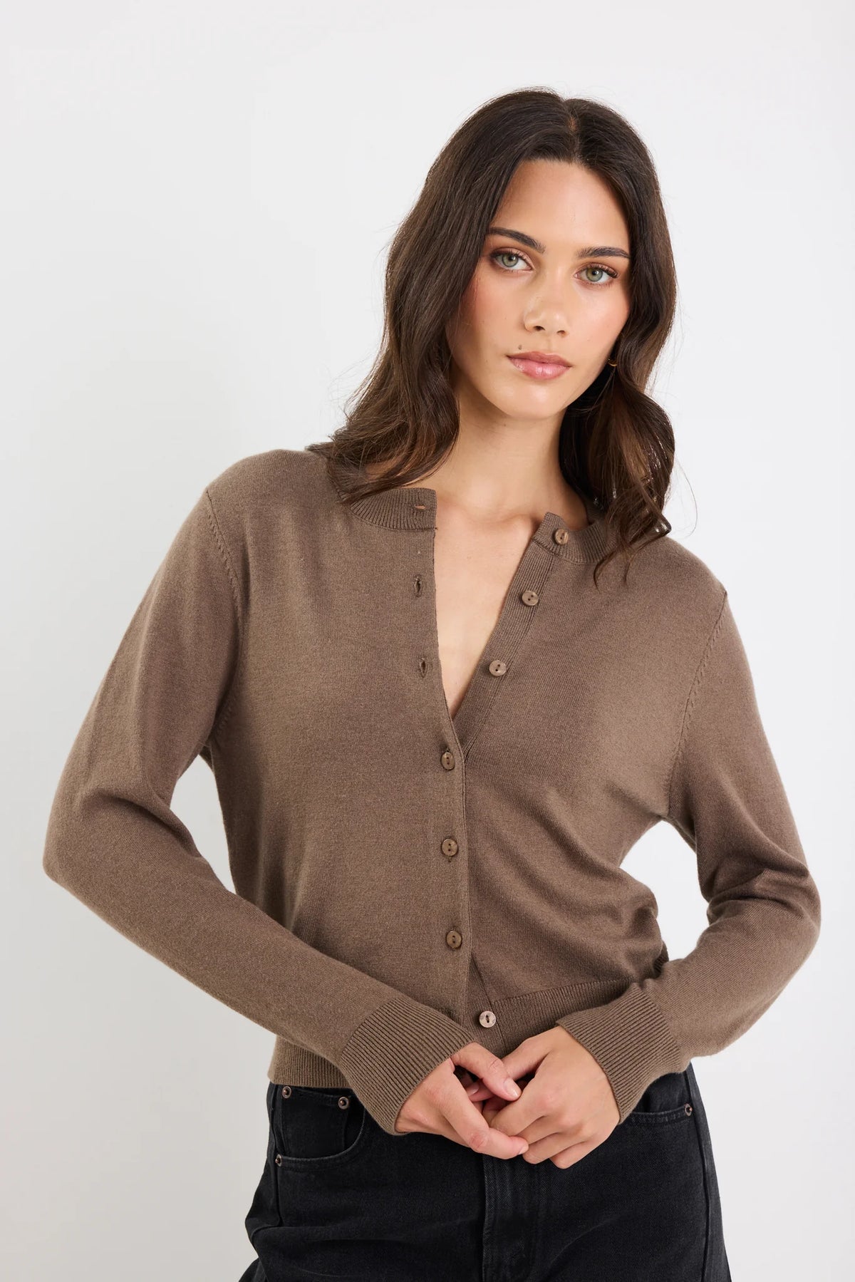 Ruby Flo Autograph Cardigan - Mocha – Ruby Six