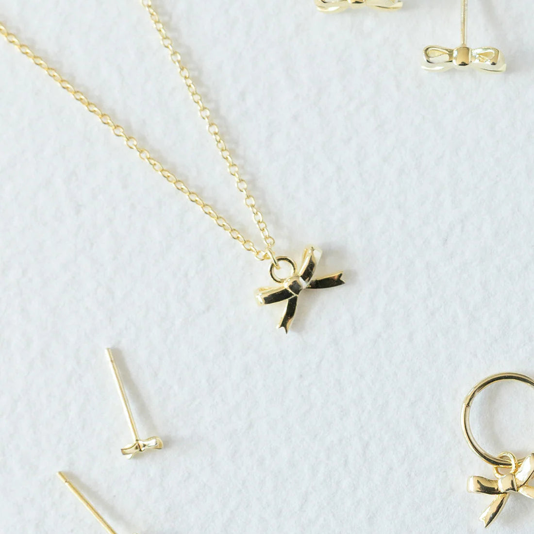 Bow Necklace - Gold & Silver