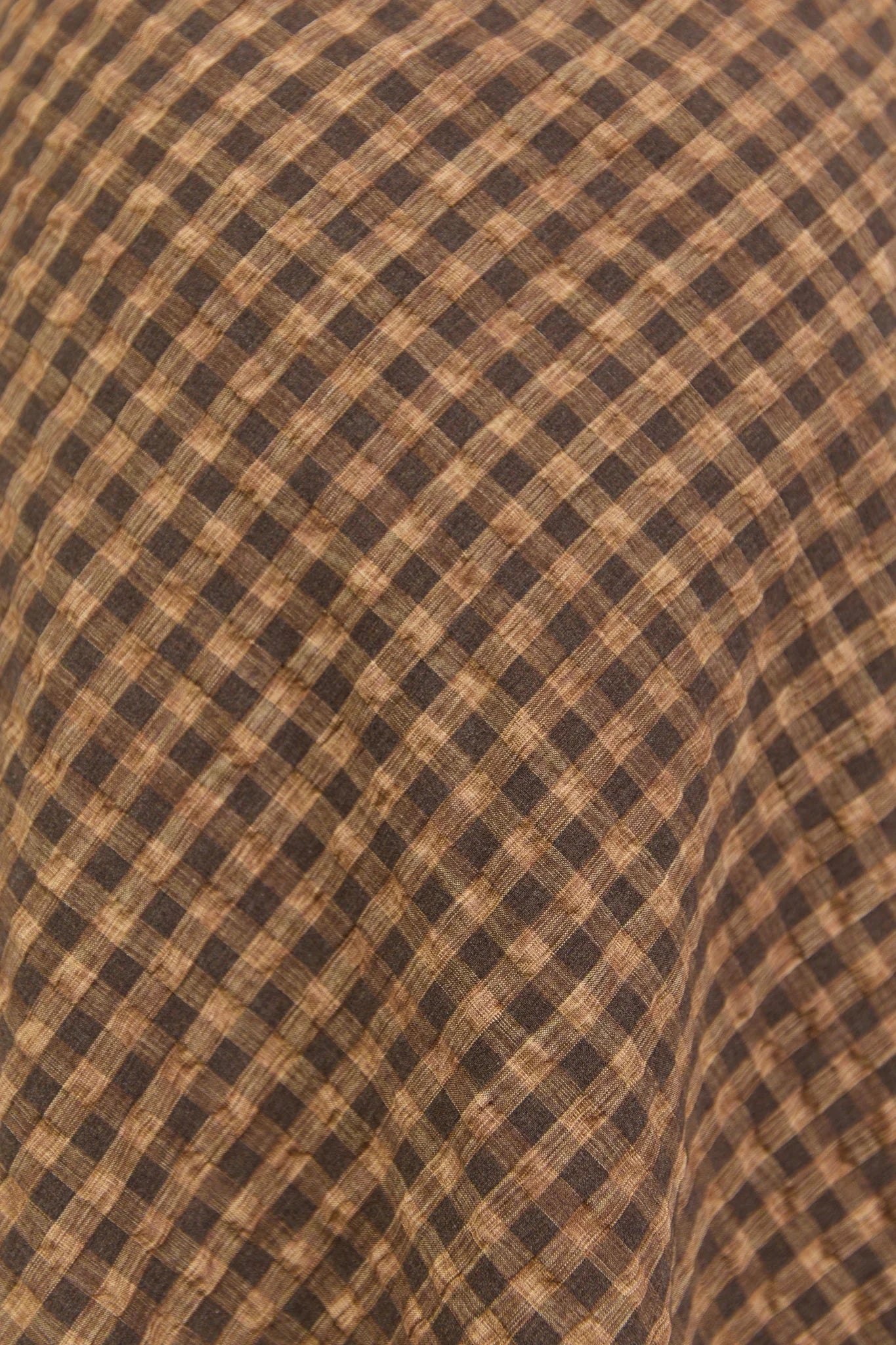 Companion Bias Maxi Skirt - Chocolate Caramel Check