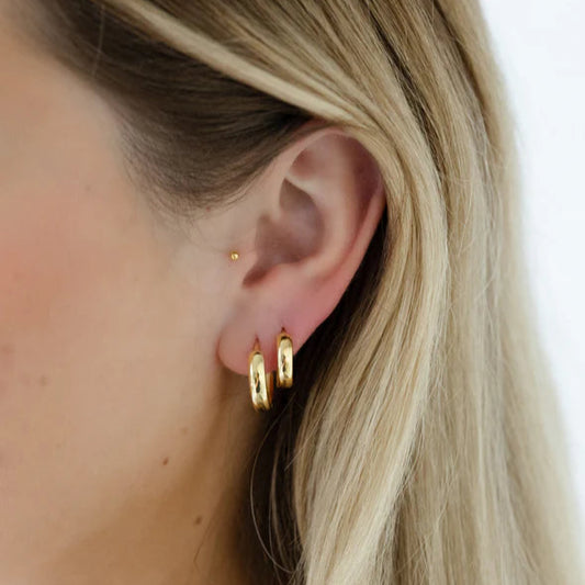 Curve Huggies - 15mm Gold & Silver