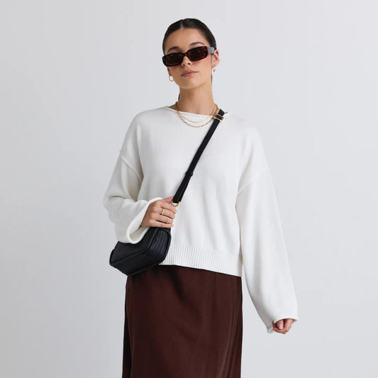 Daytime Cotton Jumper - Ivory