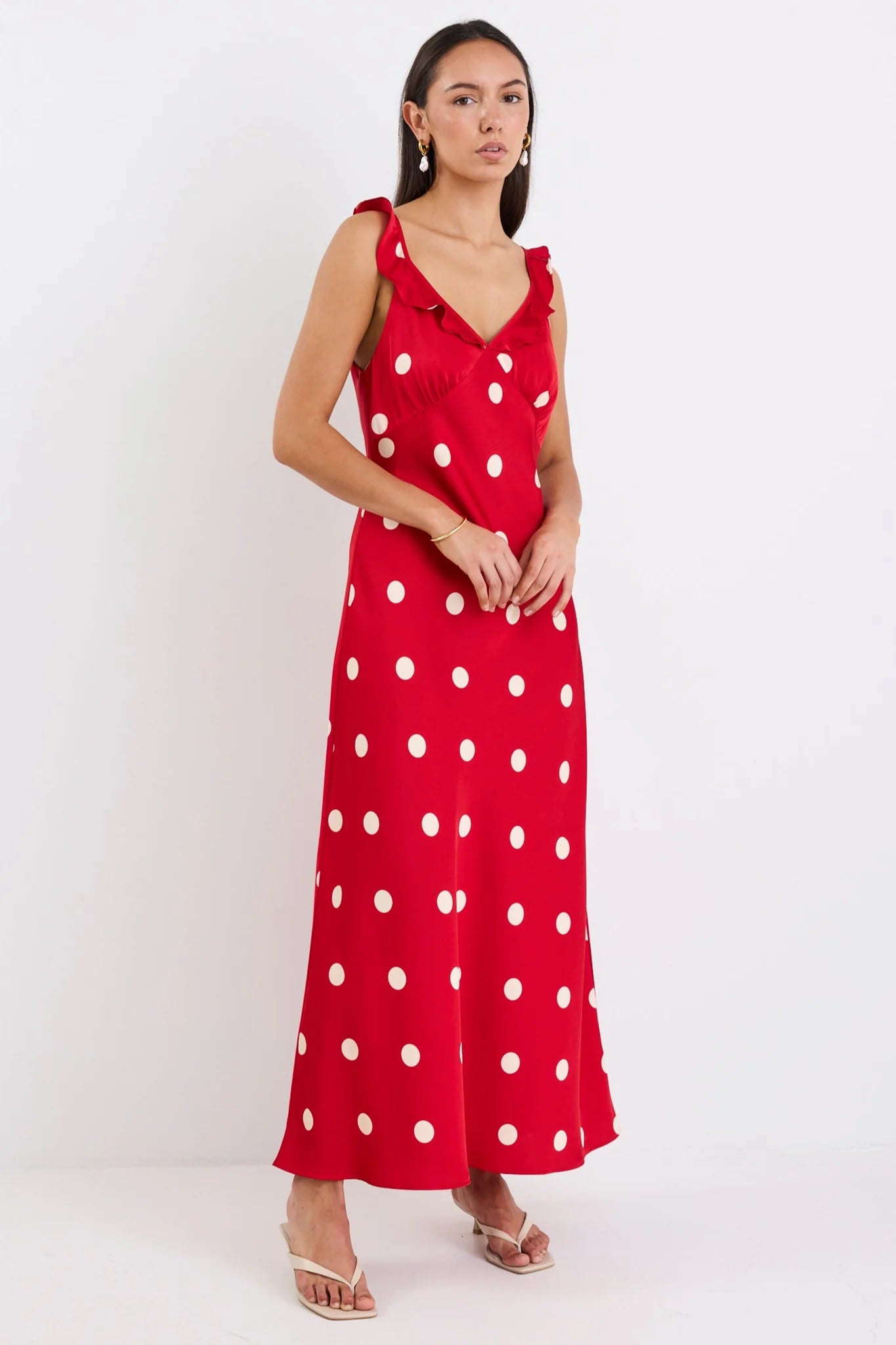 Delightful Maxi Dress - Cherry Polka Dot