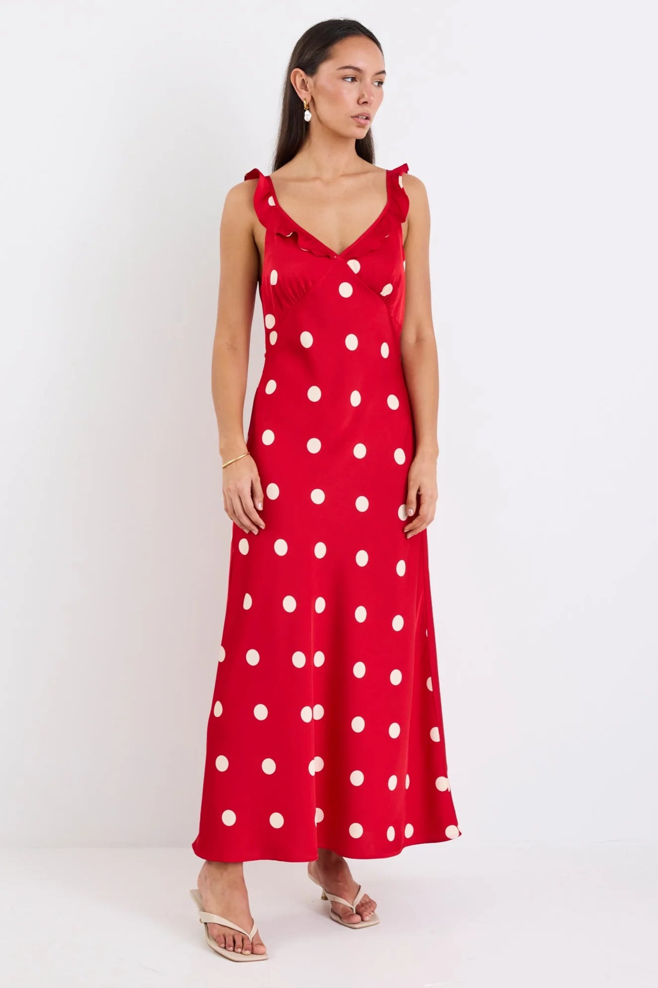 Delightful Maxi Dress - Cherry Polka Dot