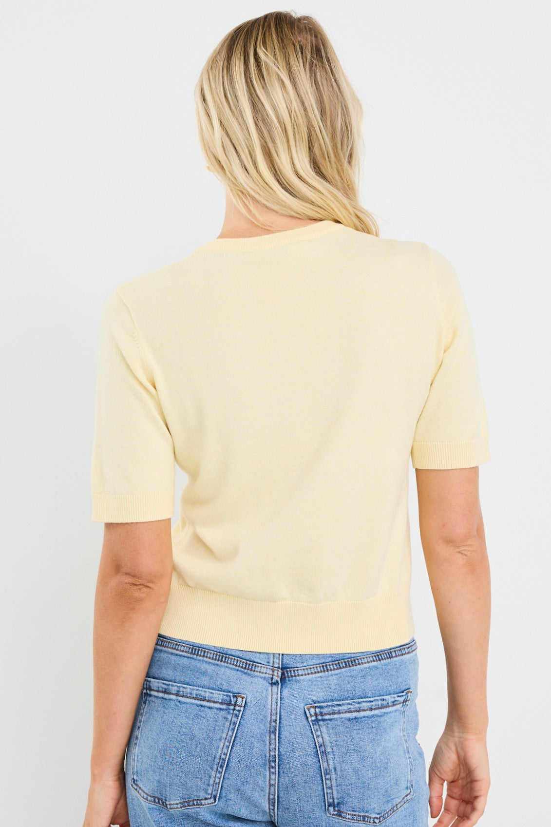 Edition Crew Knit Tee - Lemon