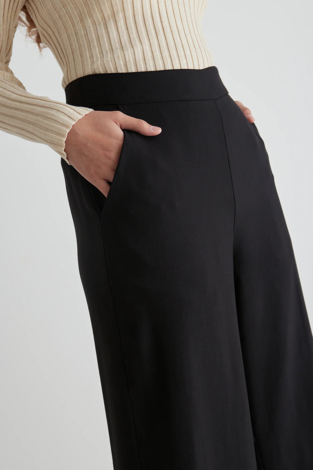 Effortless Wide Leg Pant - Black