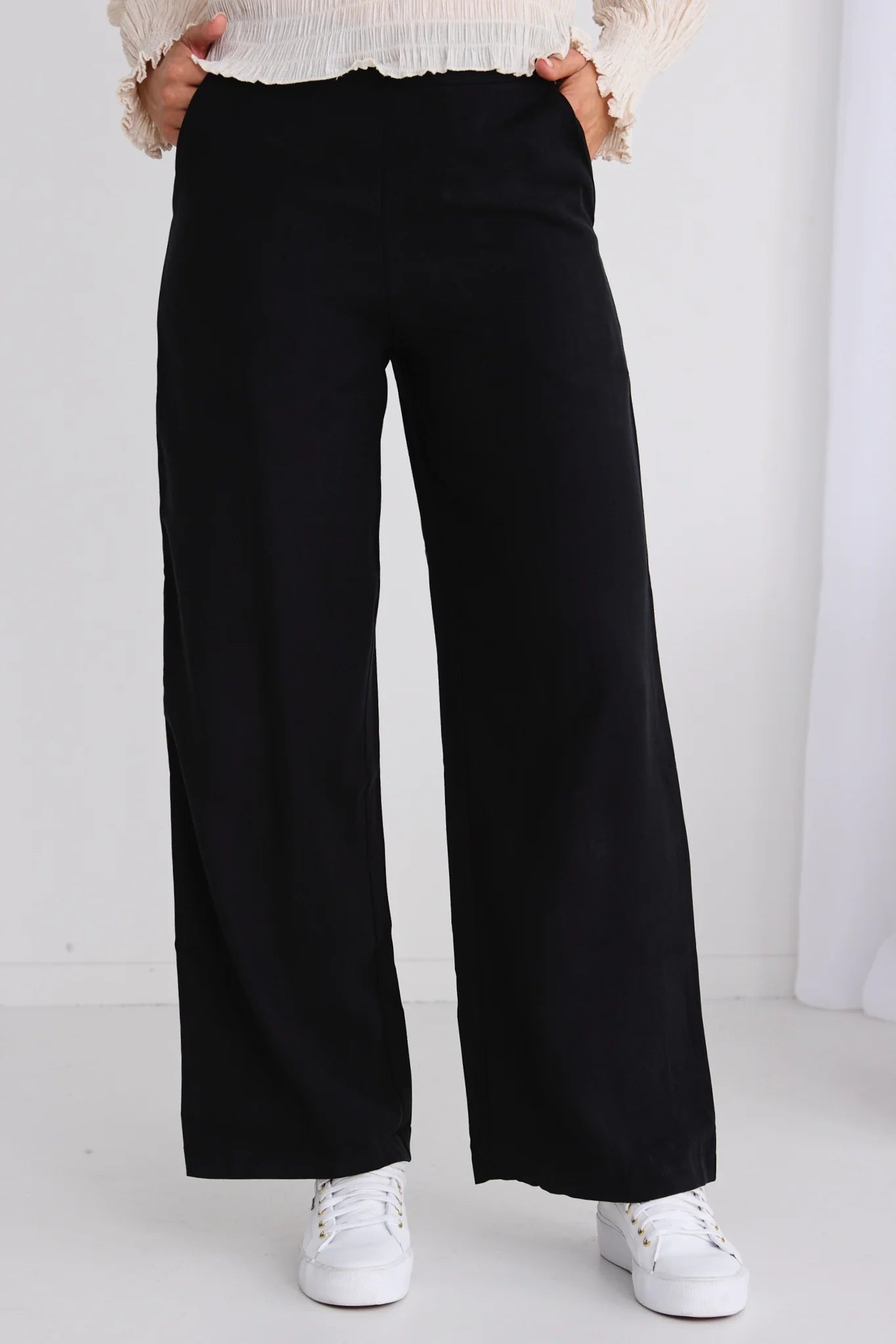 Effortless Wide Leg Pant - Black