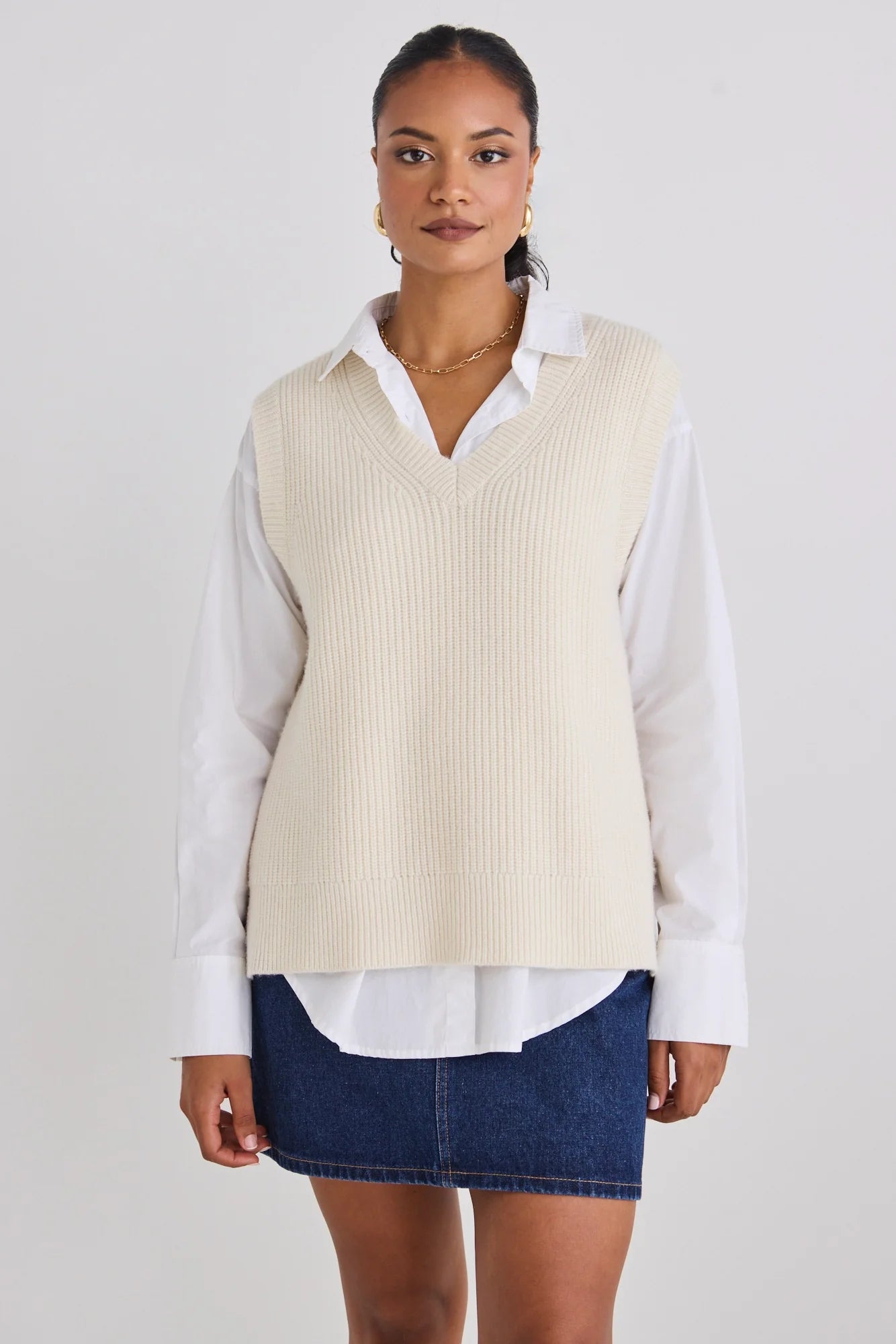 Everyday Knit Vest - Ivory