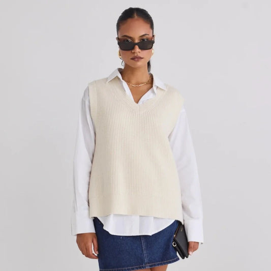 Everyday Knit Vest - Ivory