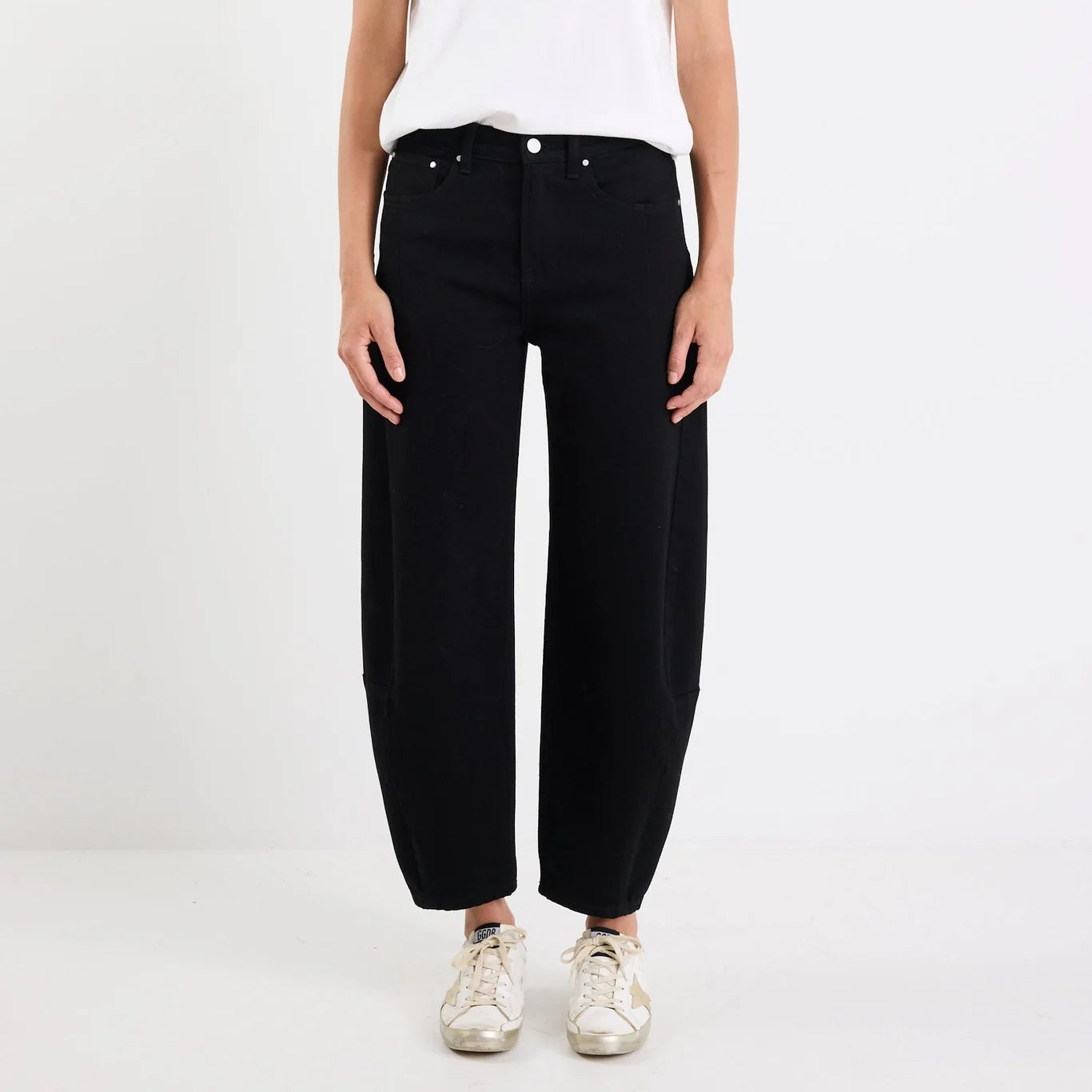 Graduate Stretch Barrel Jeans - Black