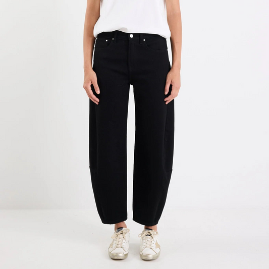 Graduate Stretch Barrel Jeans - Black