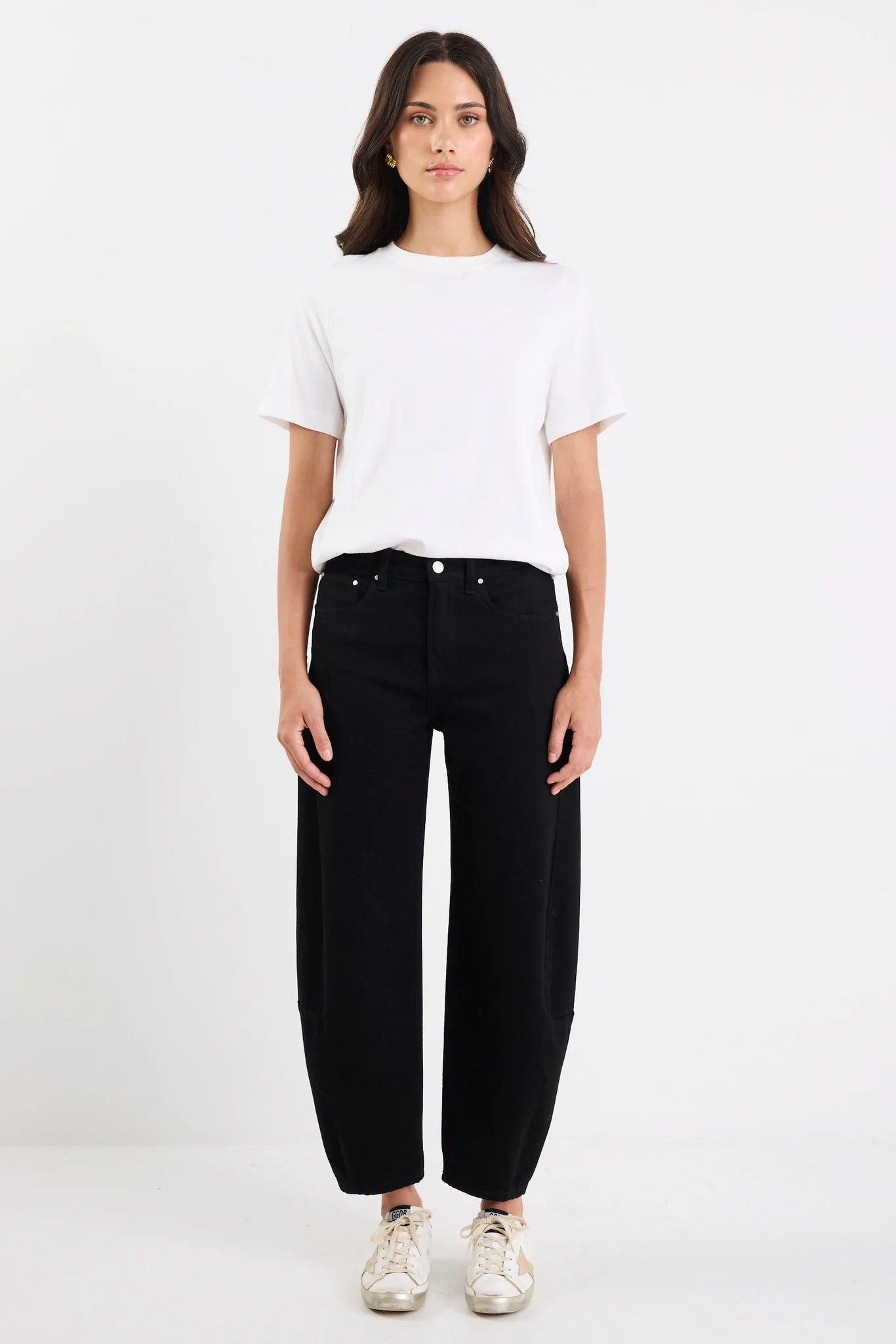 Graduate Stretch Barrel Jeans - Black
