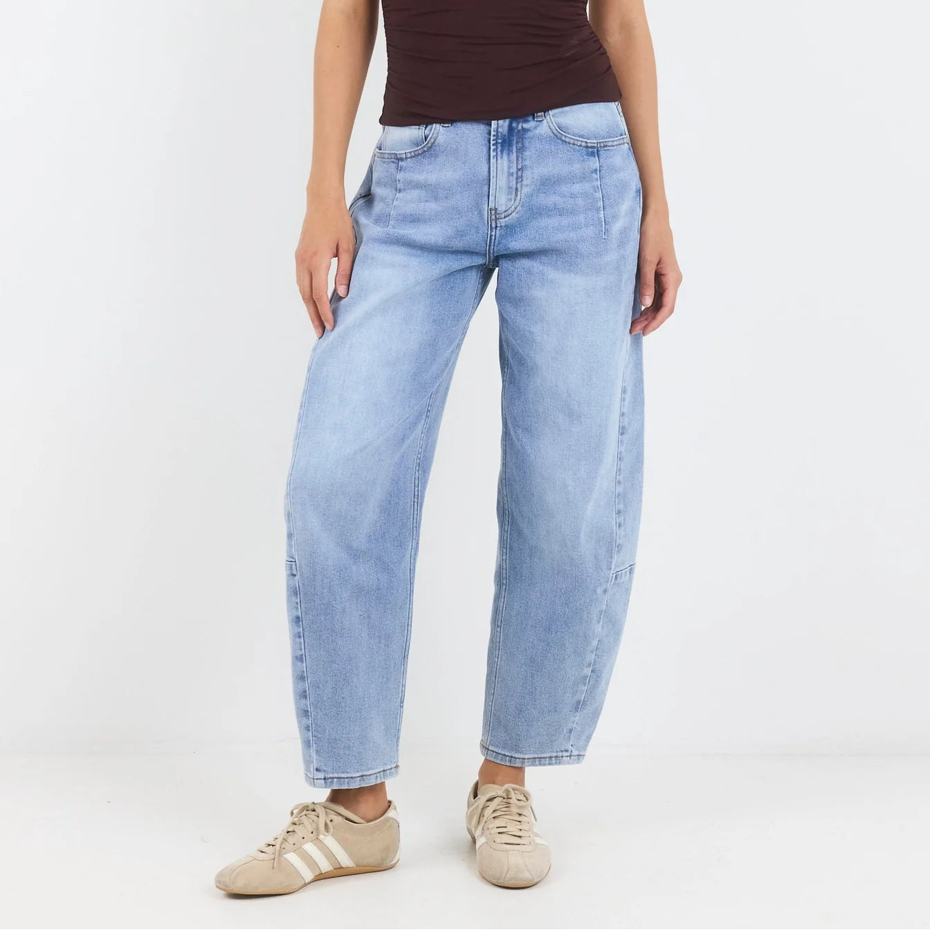 Graduate stretch Barrel Jeans - Light Blue