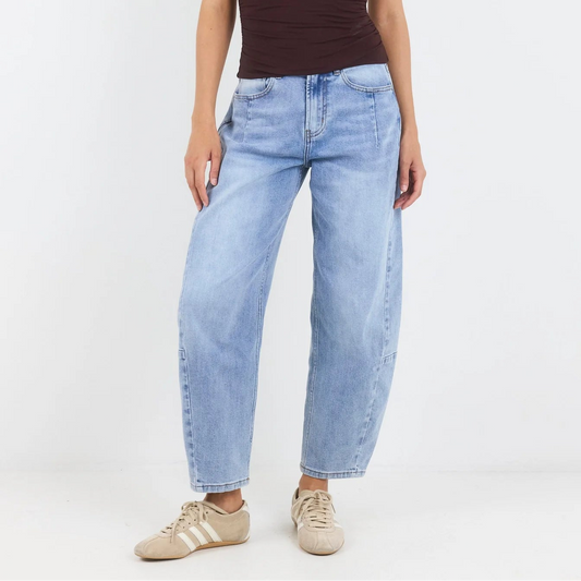Graduate stretch Barrel Jeans - Light Blue