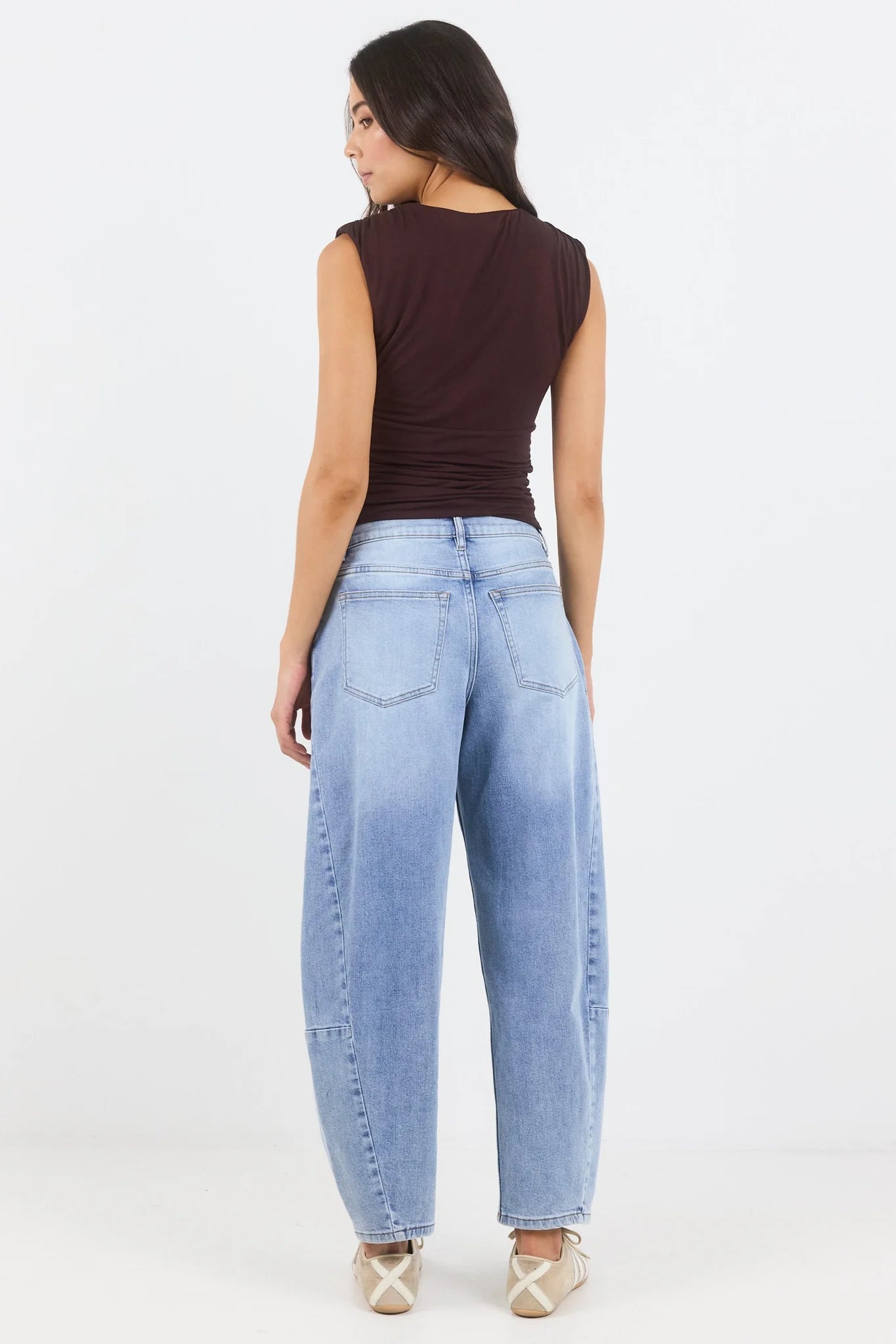 Graduate stretch Barrel Jeans - Light Blue