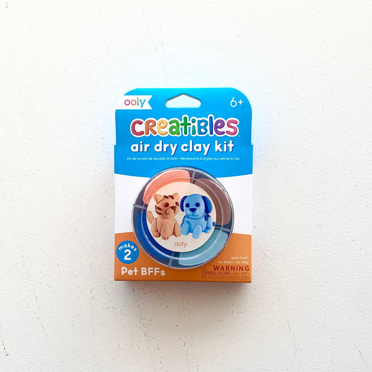 Creatiles air dry clay kit packaging on a white background