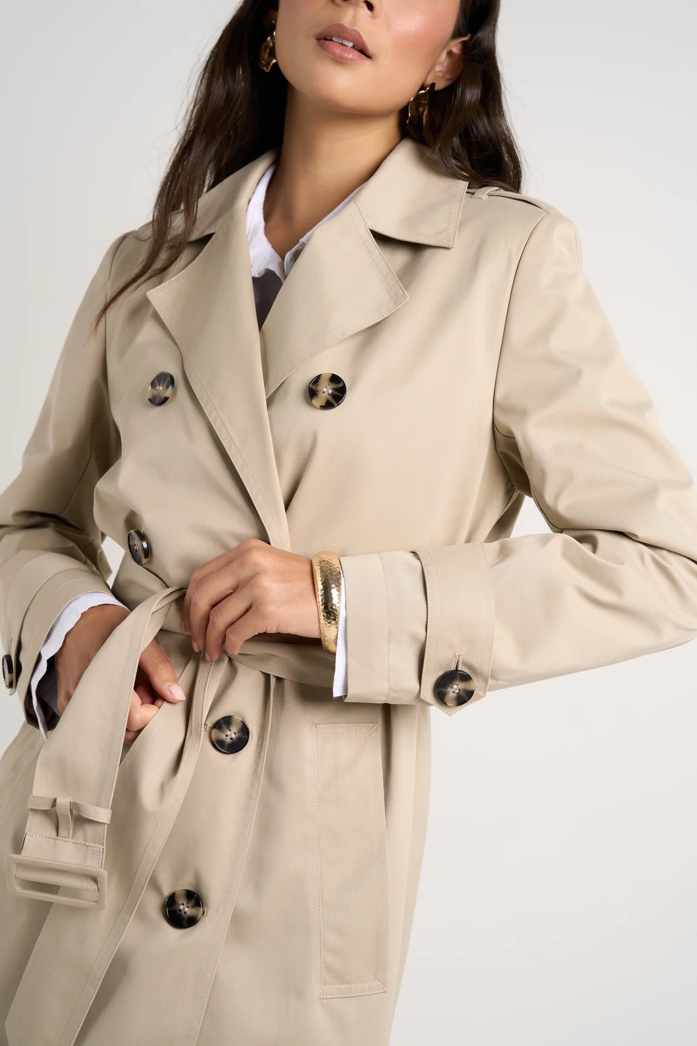 Kensington Trench Coat - Stone