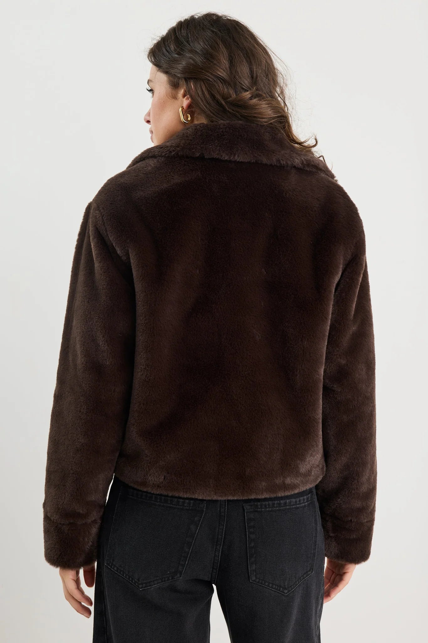 Lodge Faux Fur Jacket - Chocolate