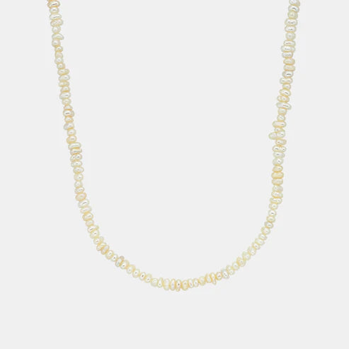 Micro Pearl Necklace - Gold