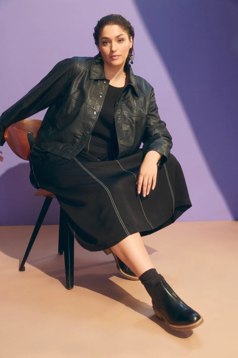 Nahka Leather Jacket - Black