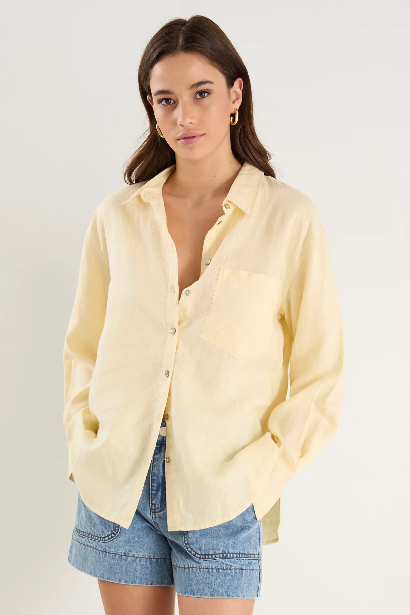 Optimum Linen Shirt - Lemon