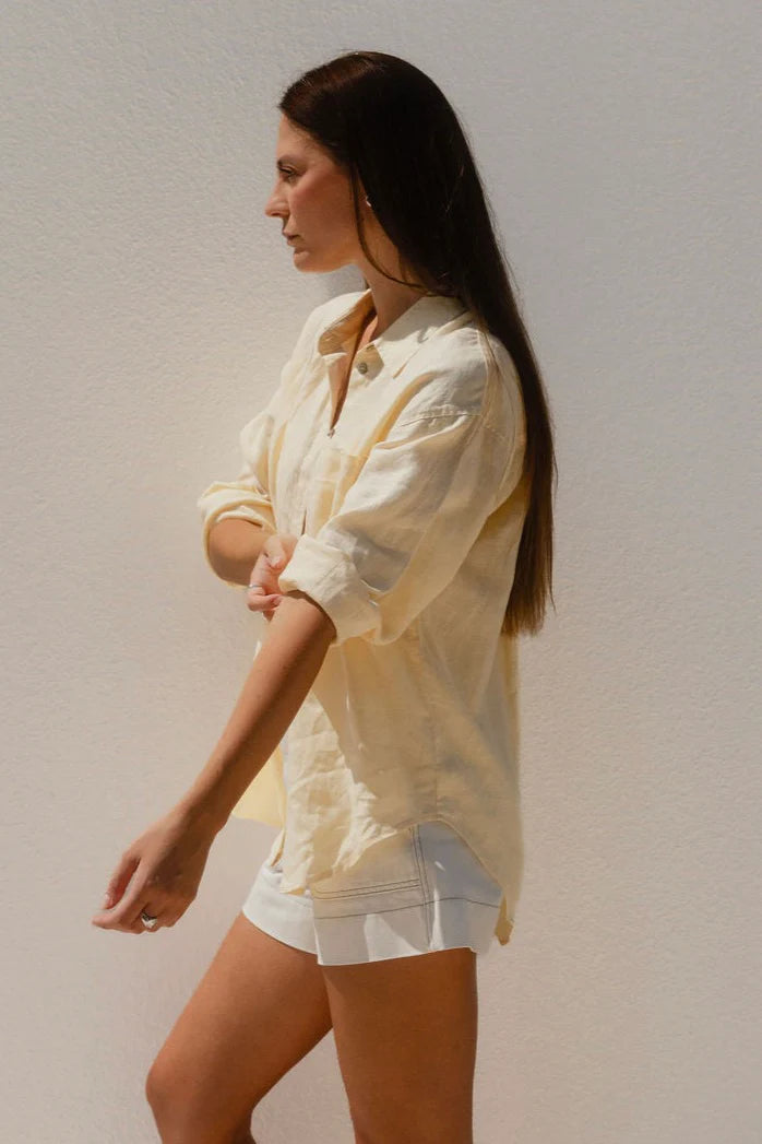Optimum Linen Shirt - Lemon