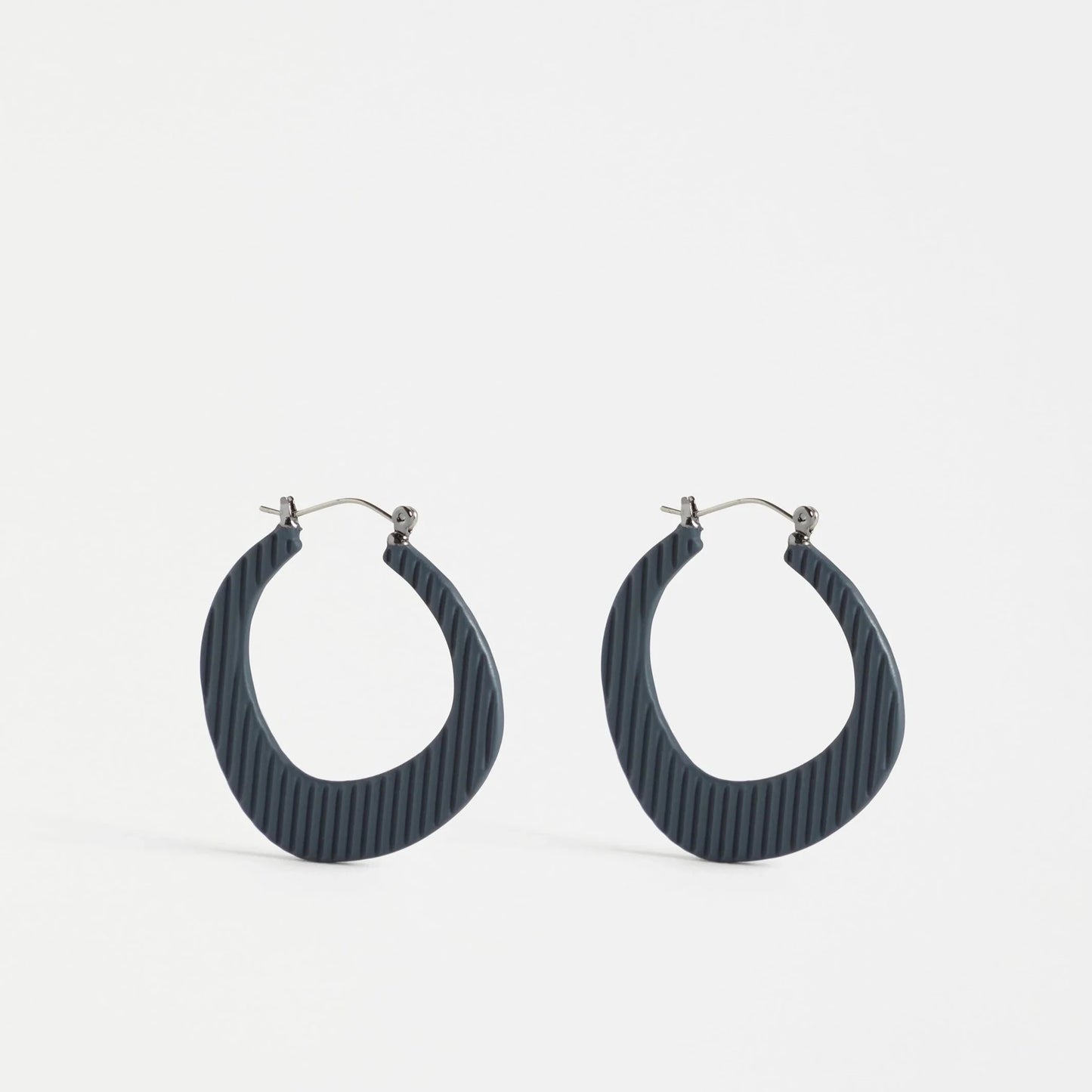 Perda Hoop Earring - in Dark Olive or Carbon