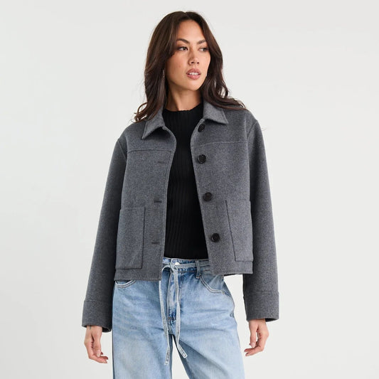 Ranger Wool Blend Jacket - Charcoal Marle
