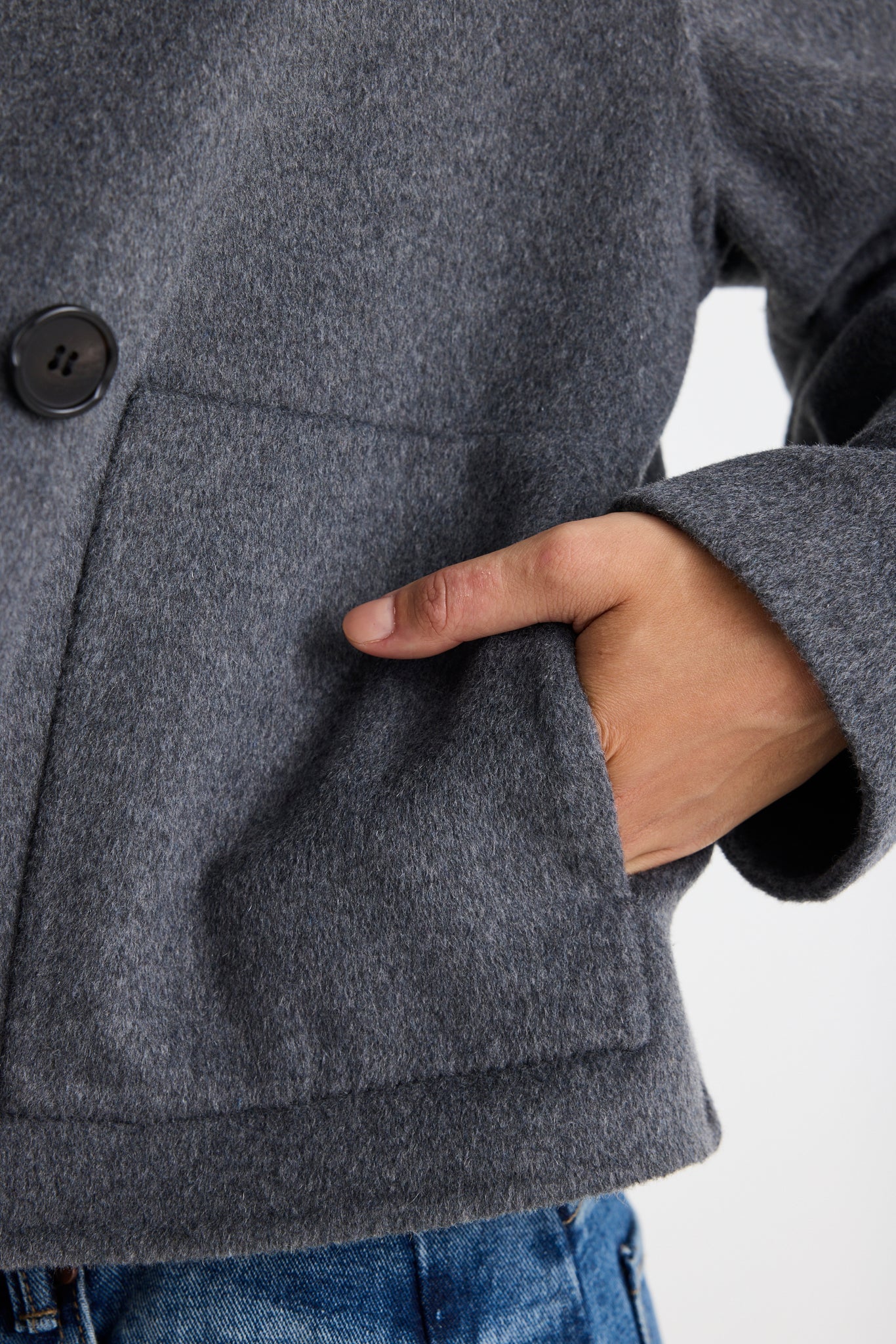 Ranger Wool Blend Jacket - Charcoal Marle