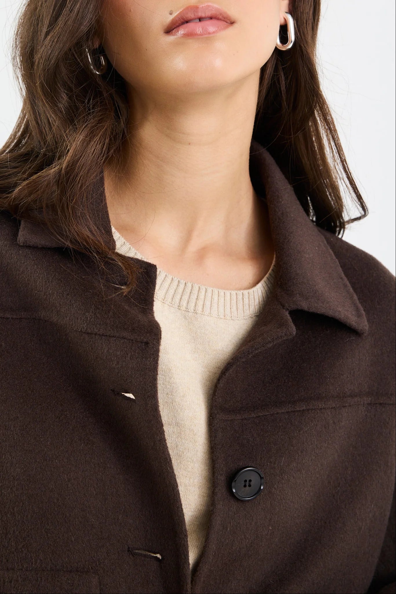 Ranger Wool Blend Jacket - Chocolate