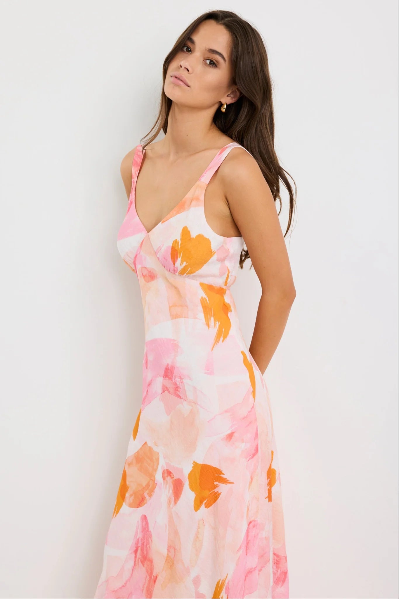 Romance Floaty Maxi Dress - Sunset Print