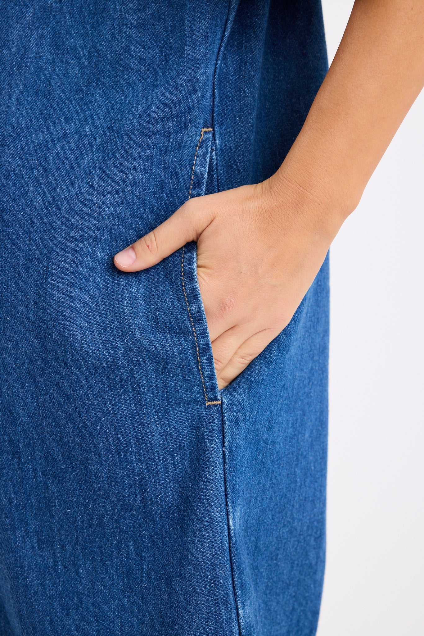 Shortcut Mini Shirt Dress - Storm Blue Denim