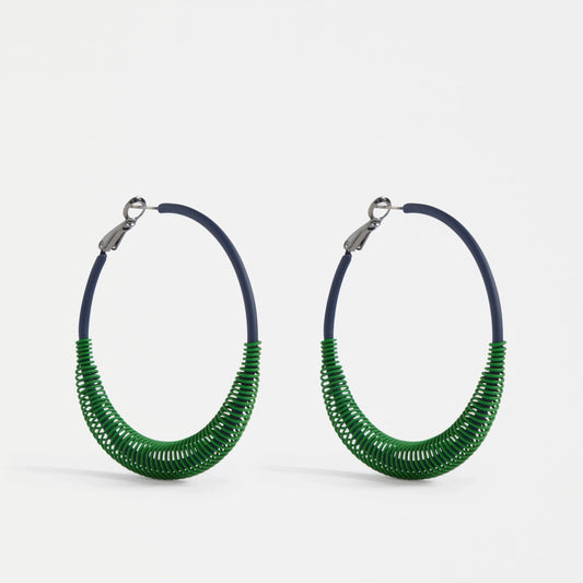 Solf Hoop Earring - Vine Green