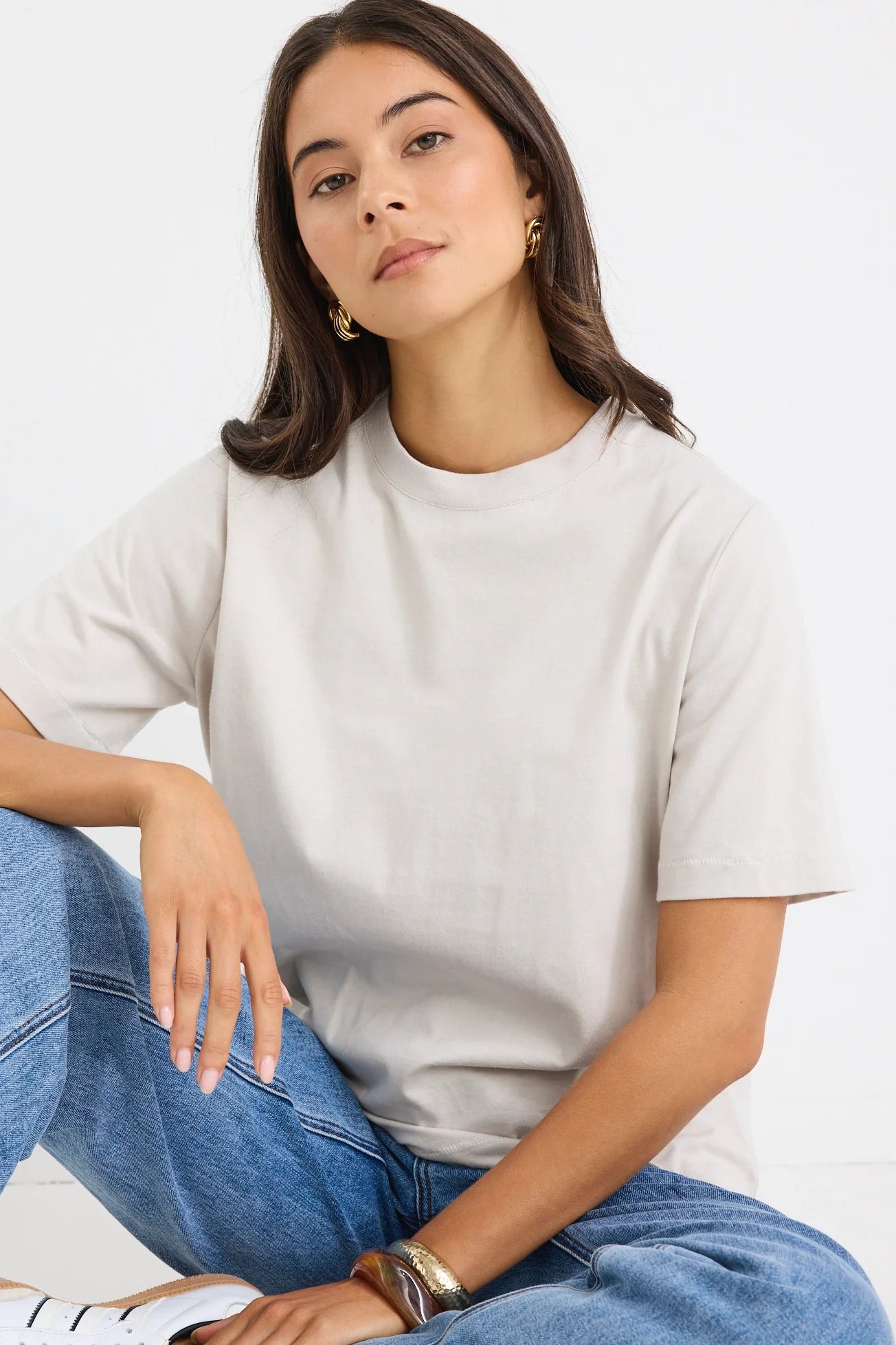 Street Boxy Tee - Stone
