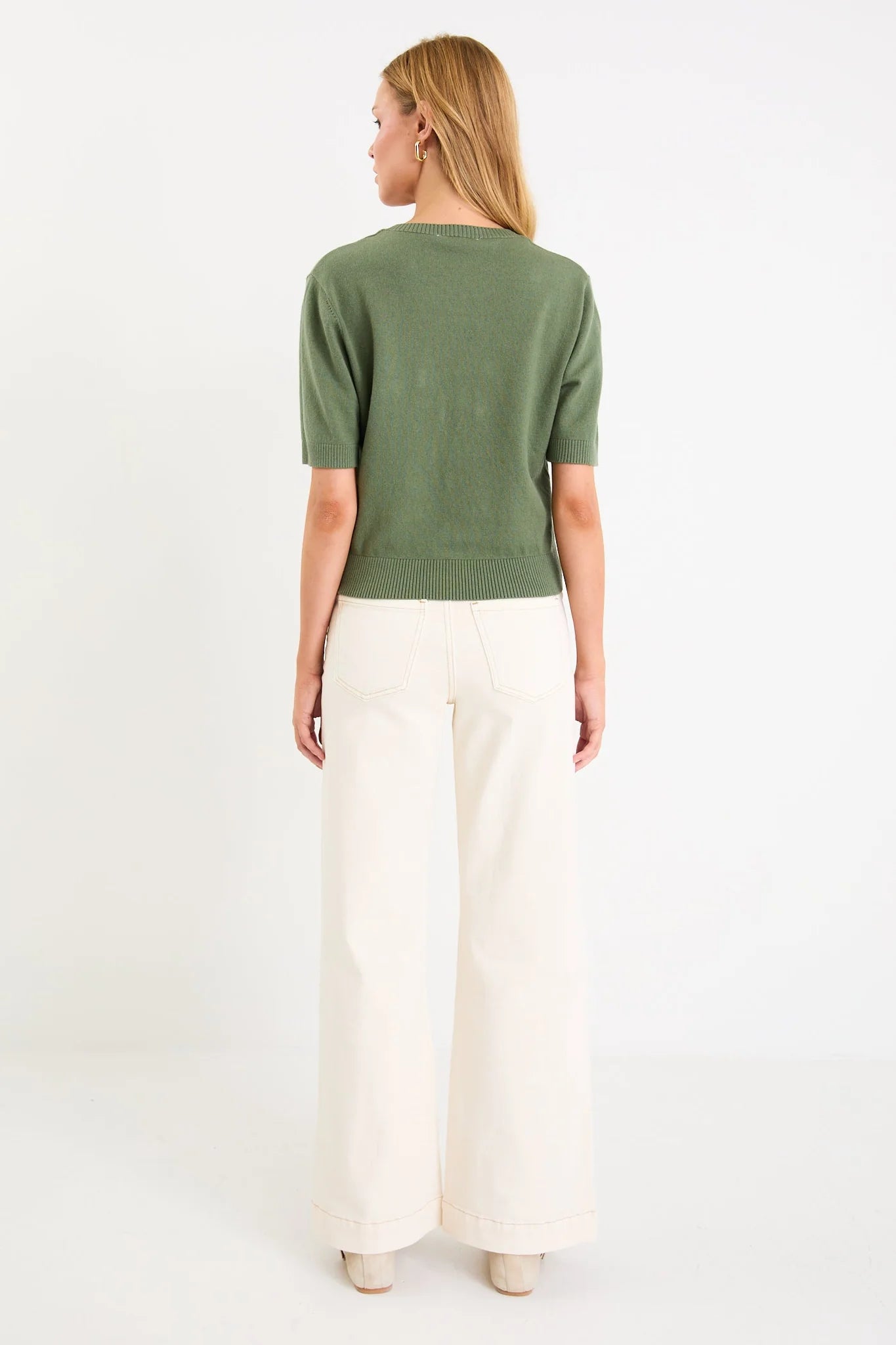 Topic Cashmere Blend Tee - Khaki