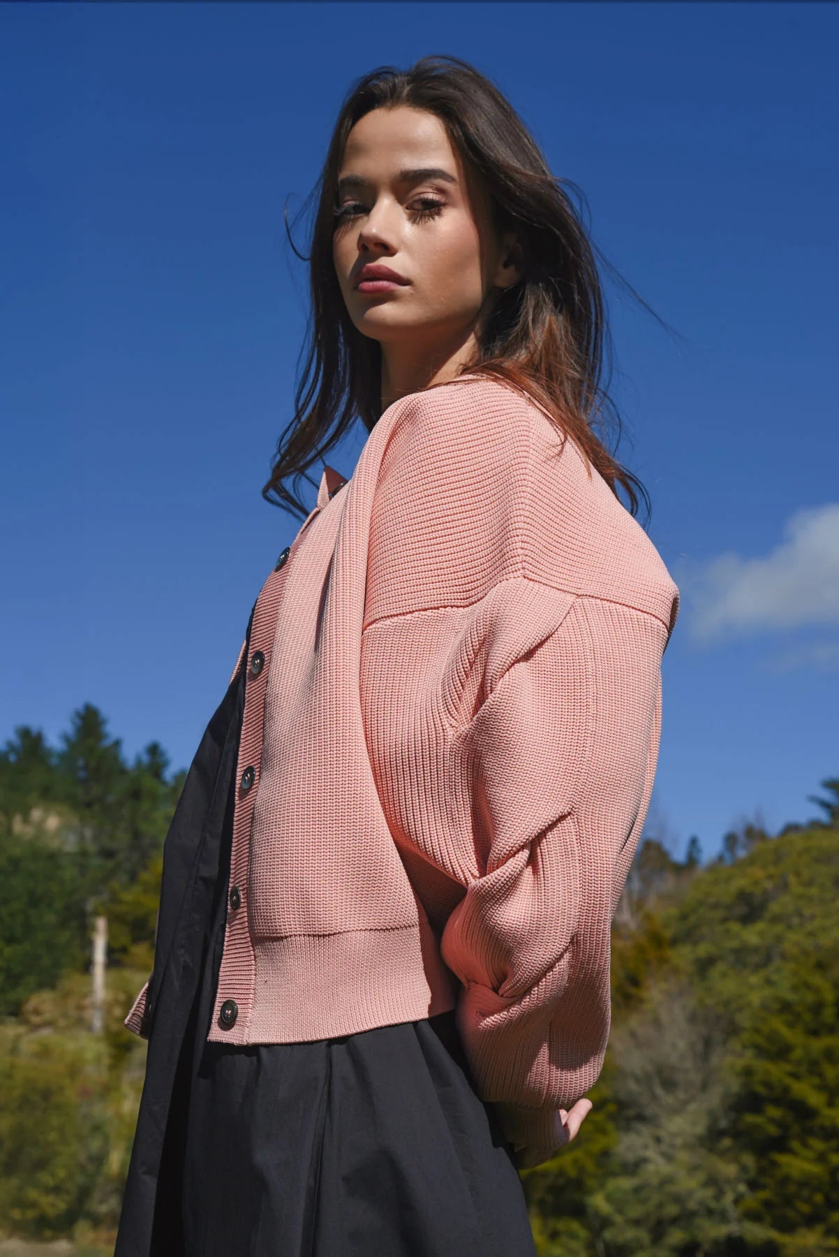 Twist & Shout Cardigan - Pink