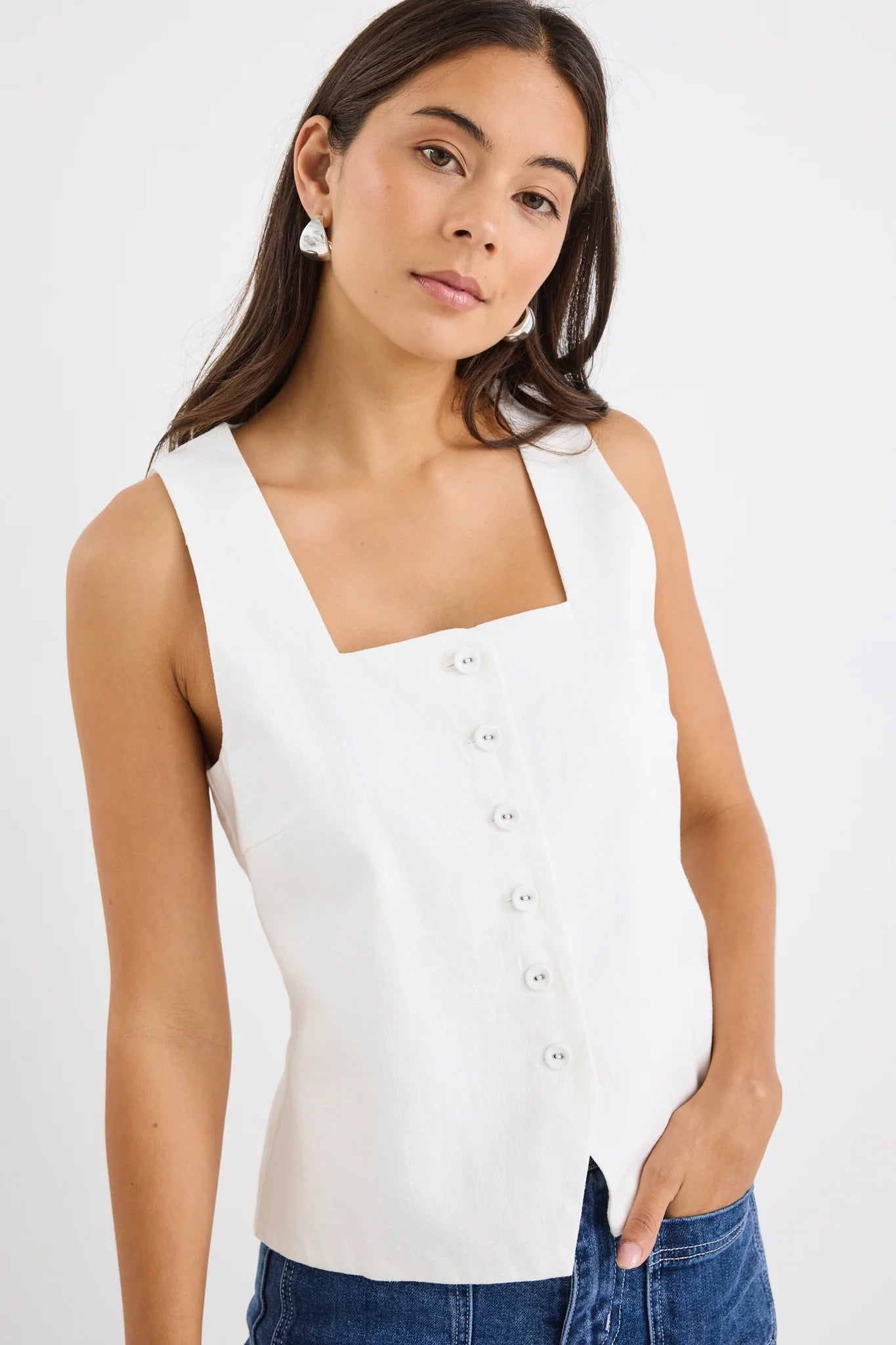 Viaduct Vest Top - Ivory