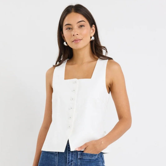 Viaduct Vest Top - Ivory
