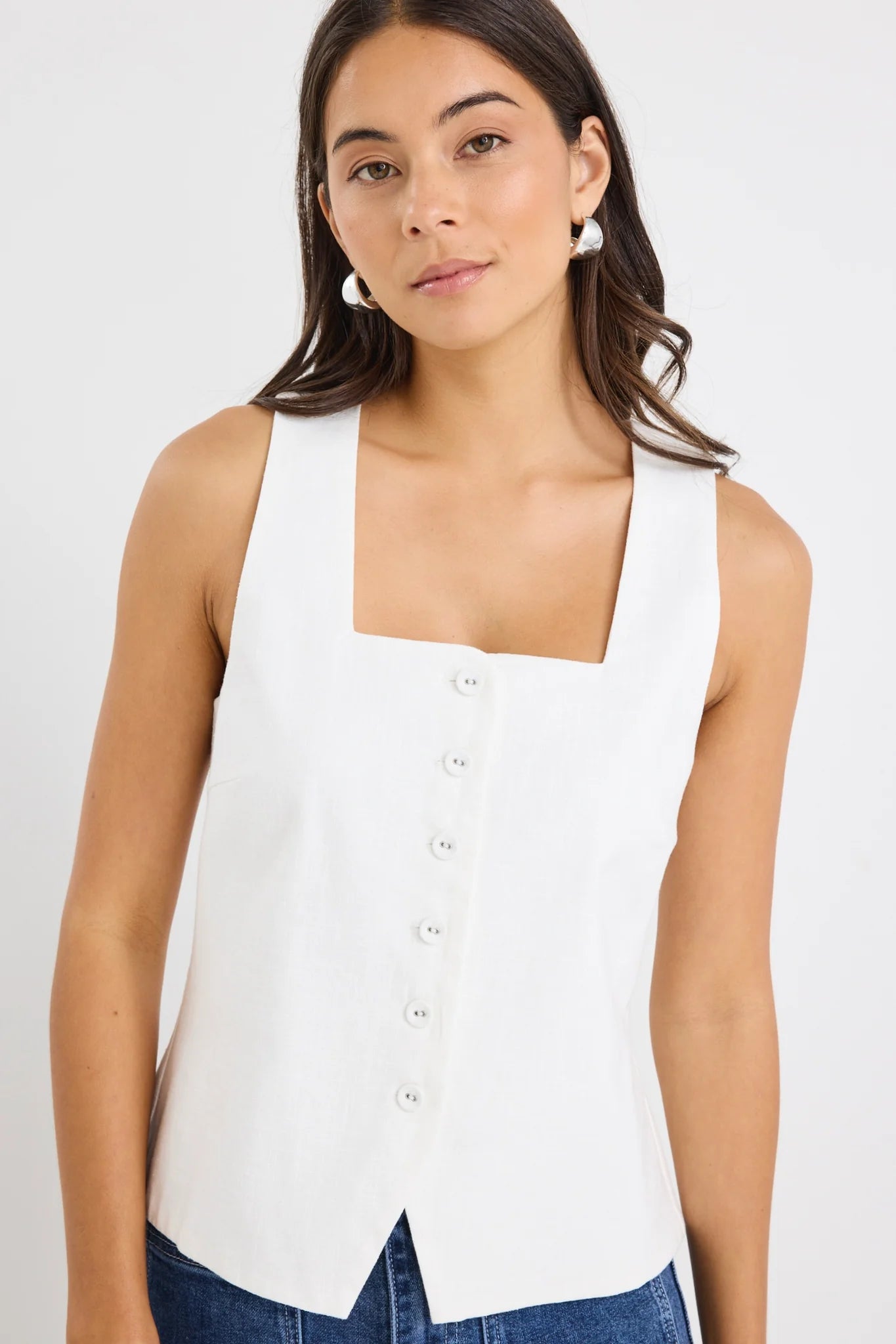Viaduct Vest Top - Ivory