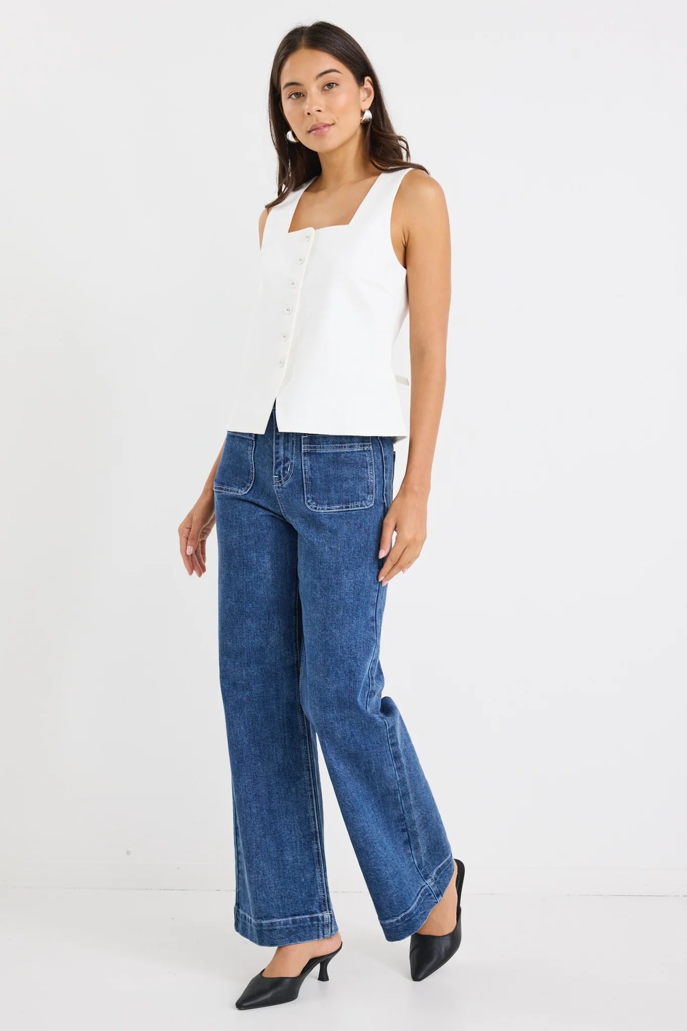 Viaduct Vest Top - Ivory