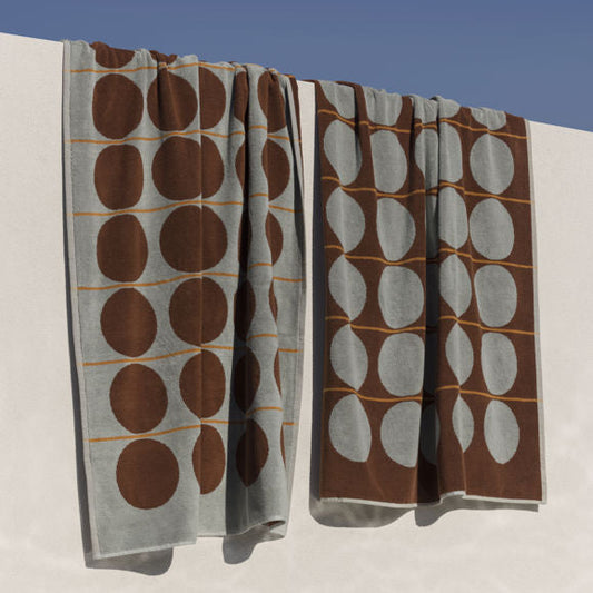 Abacus Beach Towel - Mist/Paprika