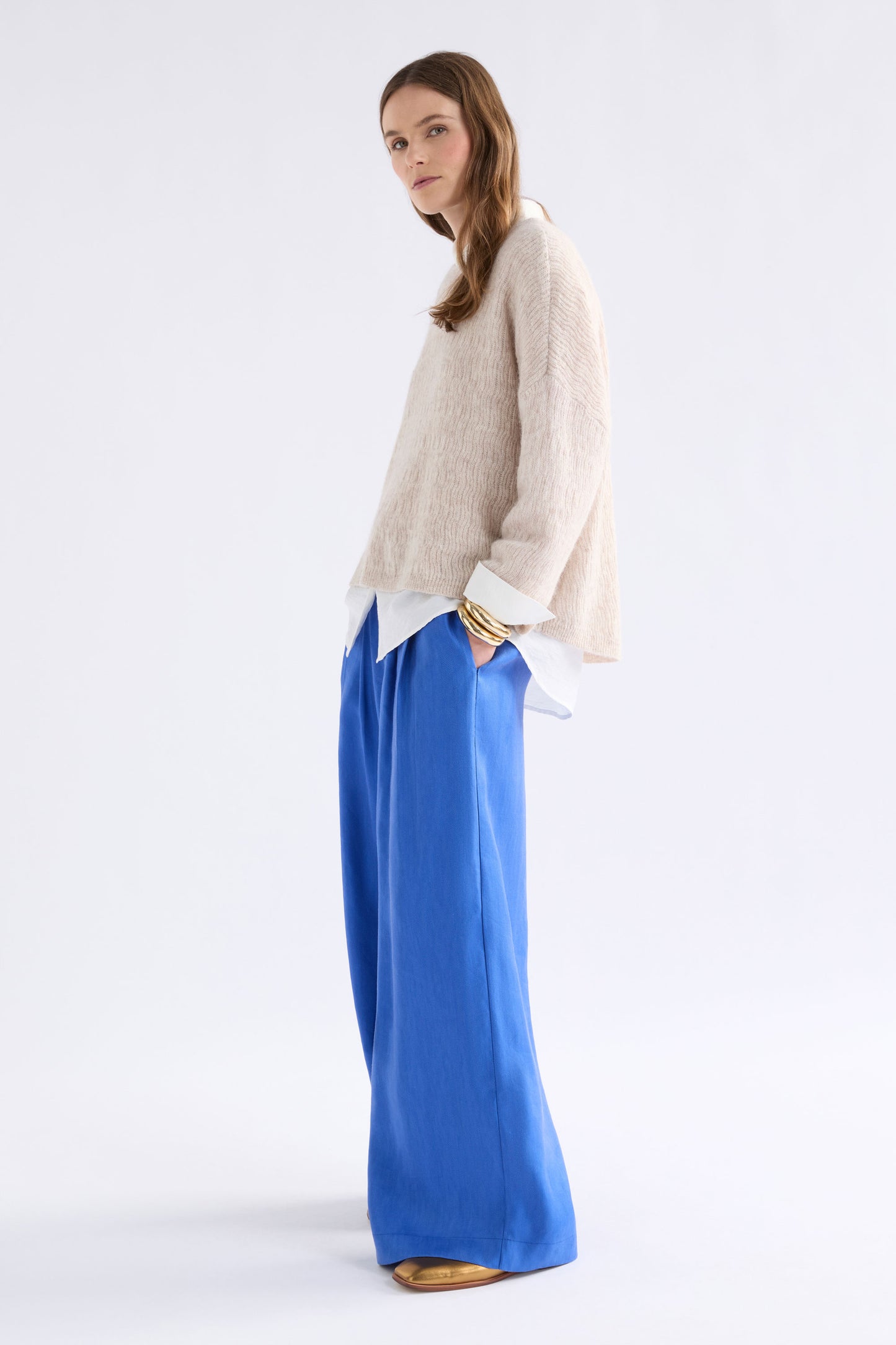 Agna Pattern Sweater - Ecru