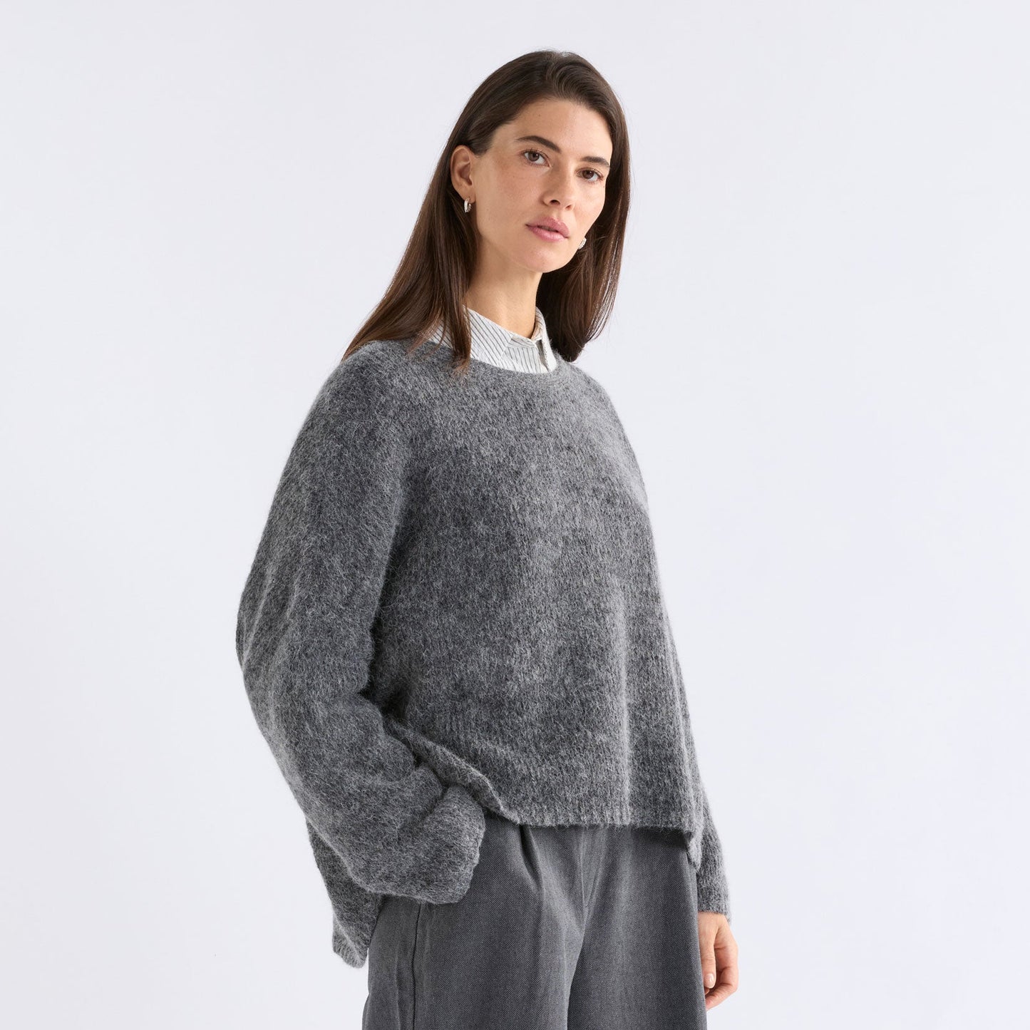 Agna Sweater - Mid Grey Marle