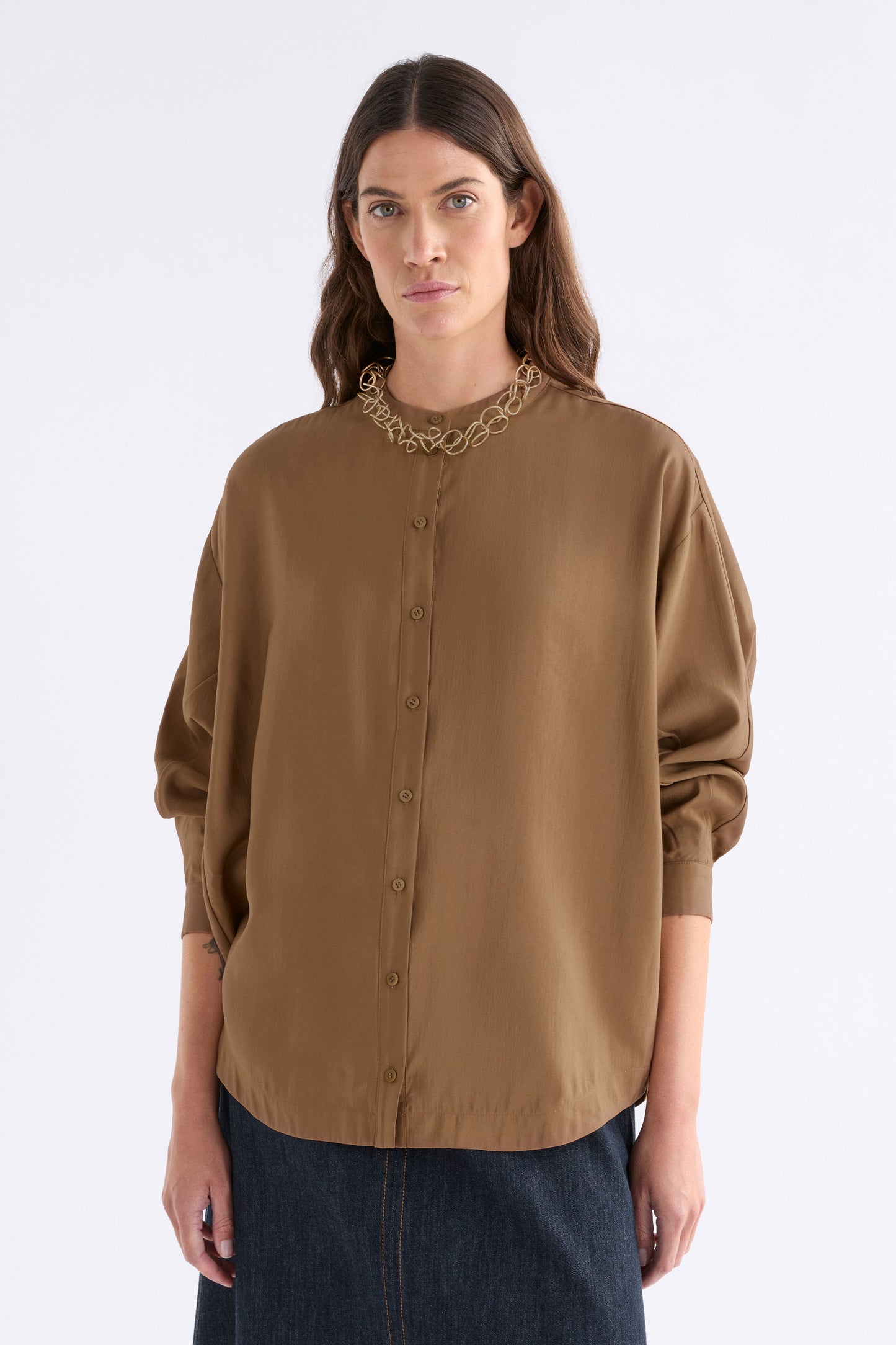 Ahren Shirt - Dark Toffee