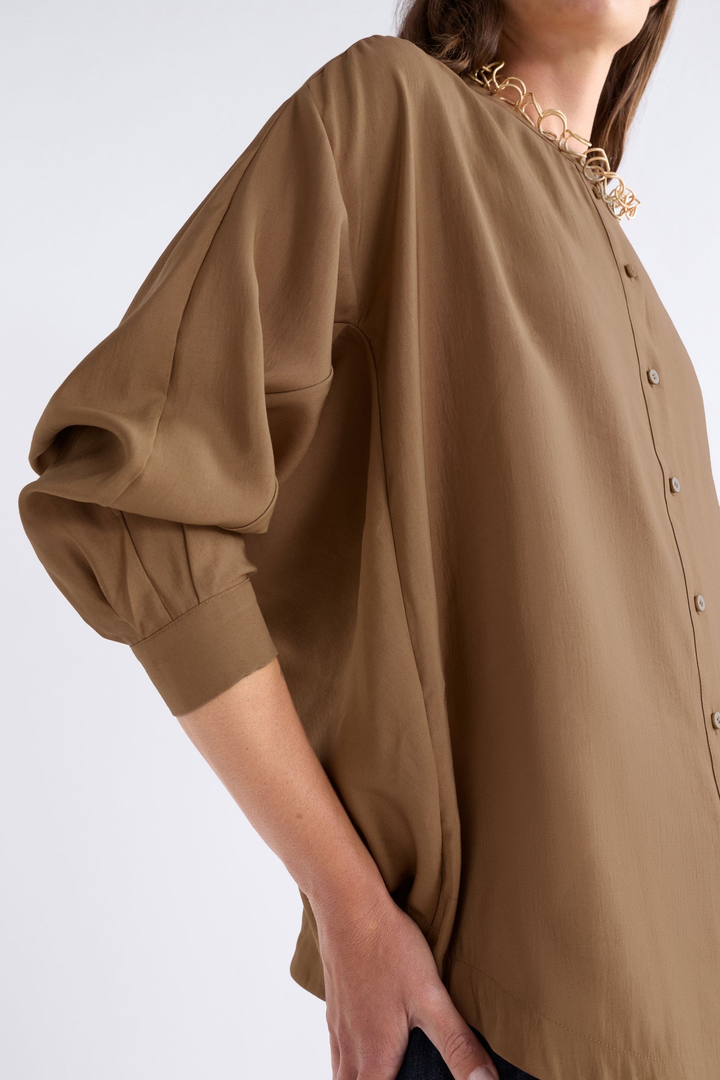 Ahren Shirt - Dark Toffee