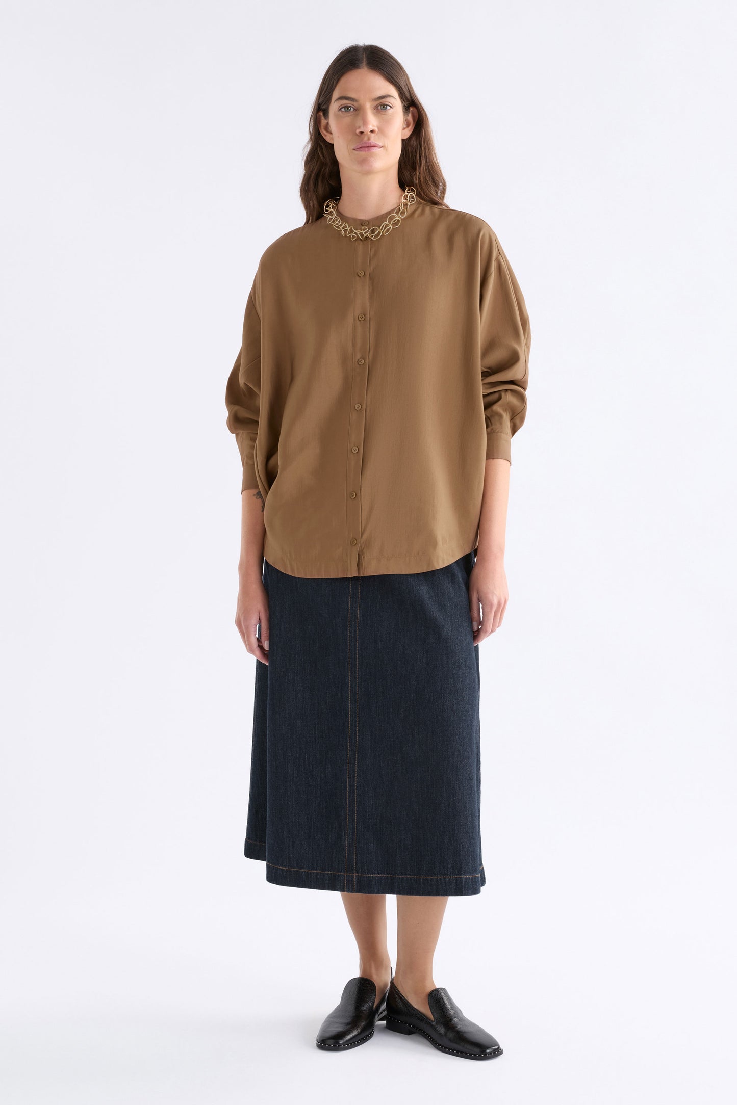 Ahren Shirt - Dark Toffee