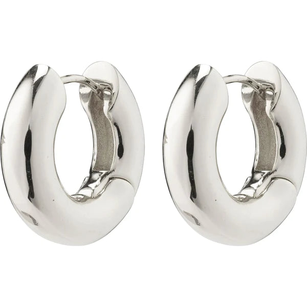 Aica Recycled Chunky Hoop Earrings - Gold & Silver Plated
