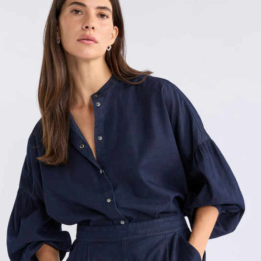 Albez Shirt - Dark Denim Blue