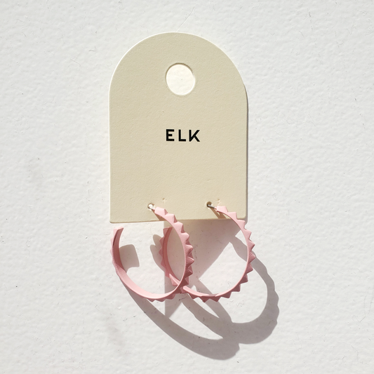 Aska Hoop Earrings - Pink Salt