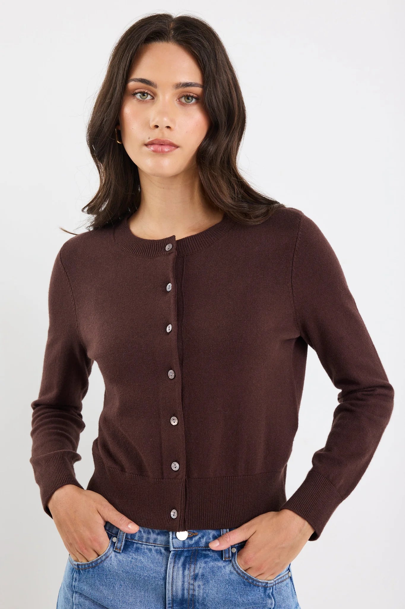 Autograph Cardigan - Chocolate
