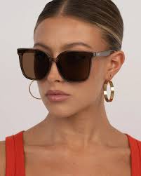 Betty Sunglasses - Olive/Brown